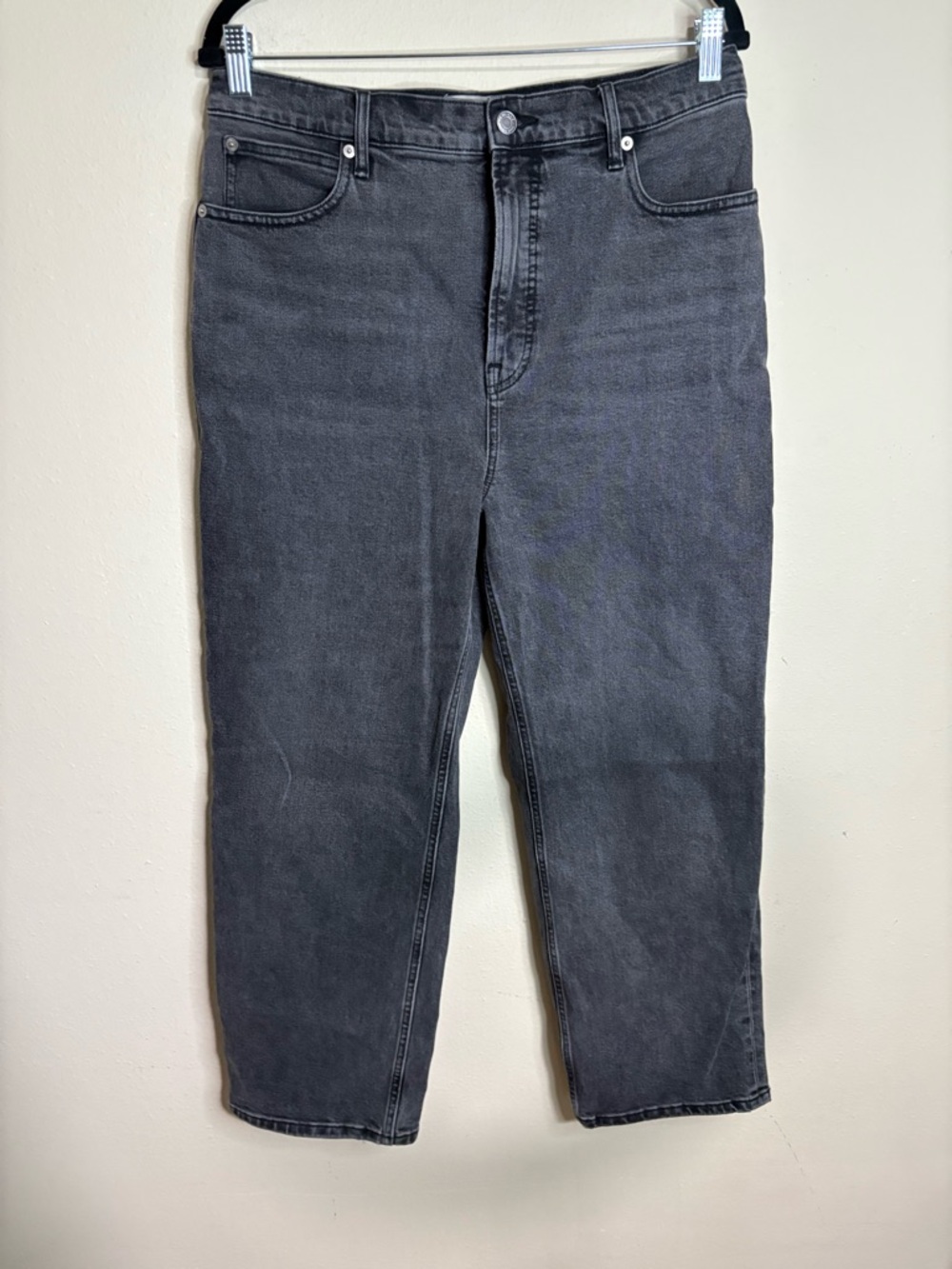 Everlane Straight Way High Black-Charcoal Jeans